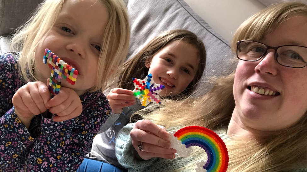 Claire Yaxley and daughters Pearl, eight, and four-year-old Tallulah