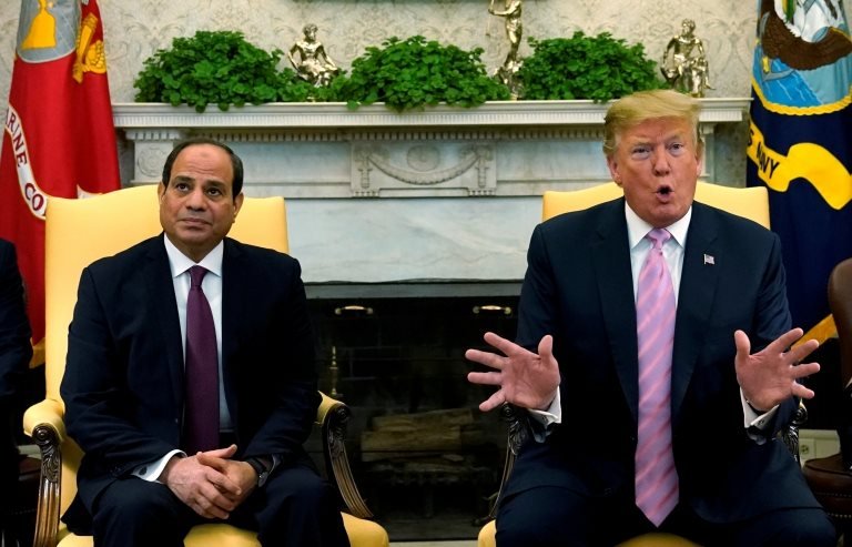 Mısır Cumhurbaşkanı Abdulfettah el-Sisi ve ABD Başkanı Donald Trump