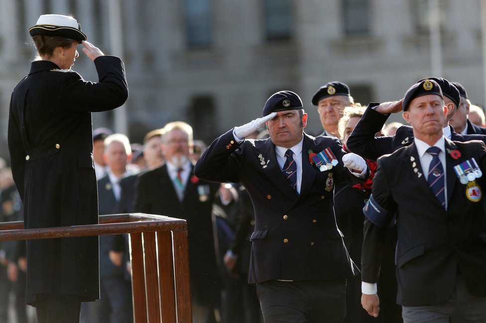 Princess Anne salutes military veterans