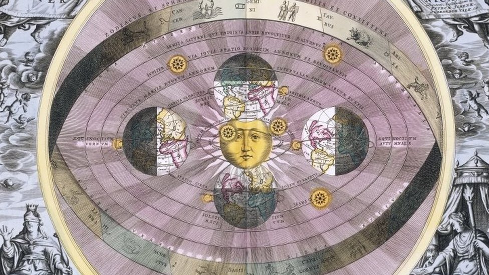 Ilustração mostra símbolos do Sistema Solar e dos signos do zodíaco