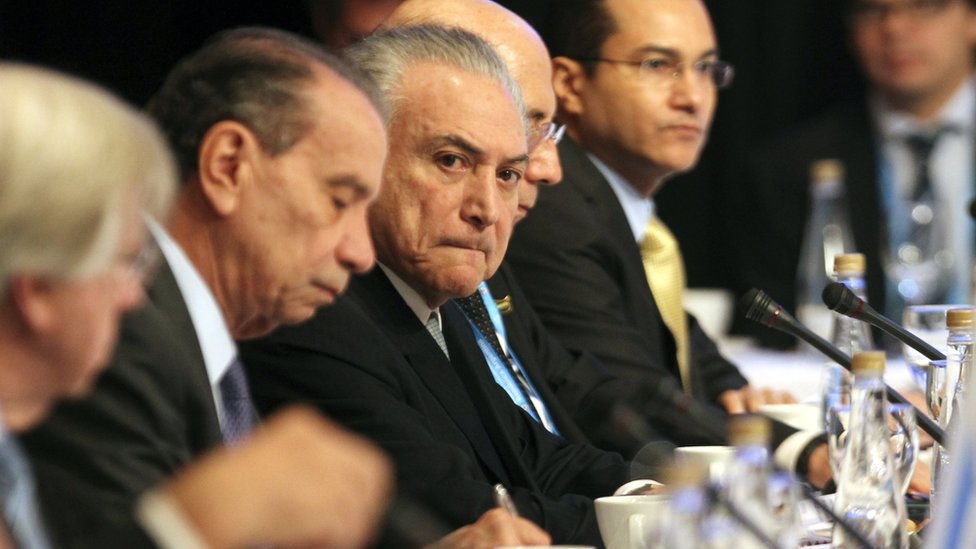 Michel Temer no encontro do Mercosul, em Mendoza
