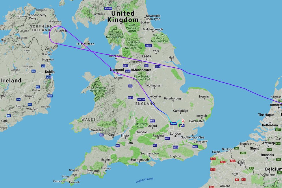 FlightRadar24 трек самолета Air India Boeing 777