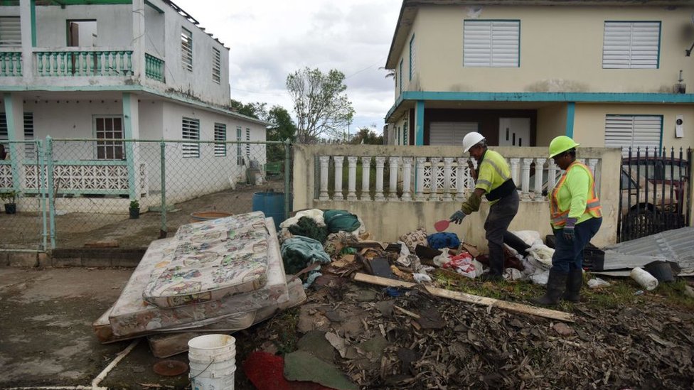 Existen más de un millón de personas damnificadas por el paso del huracán en Puerto Rico. Destrozos en Puerto Rico