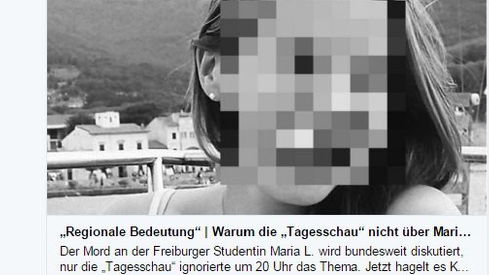 Твит немецкой газеты Bild показывает фотографию Марии с пиксельным лицом