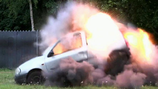 Car exploding