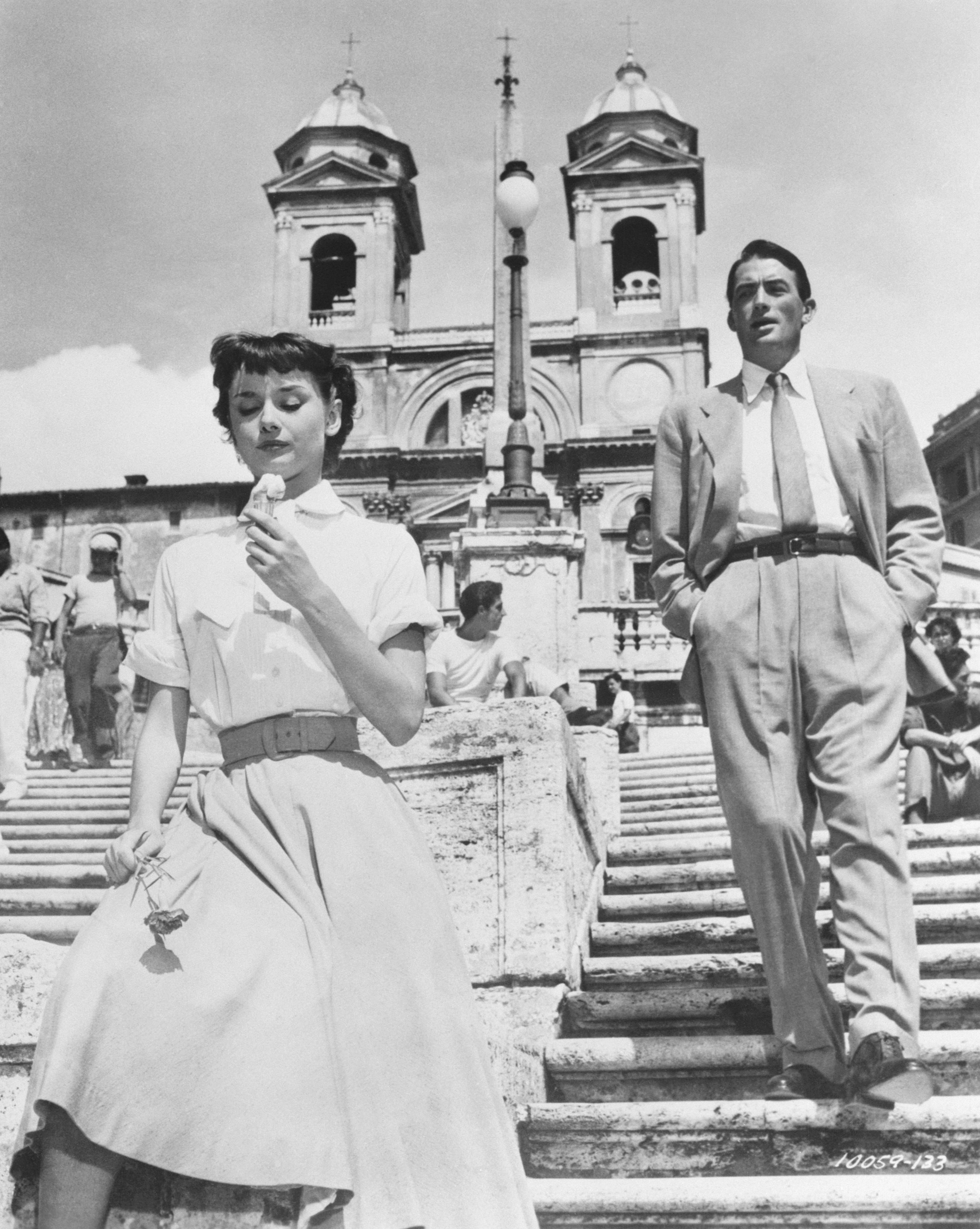 Audrey Hepburn Roma Tatili filminde