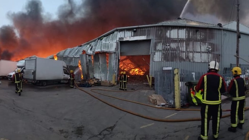 Tyseley fire Birmingham garden furniture factory