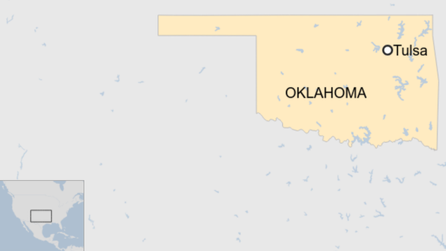 Mapa de localización de Oklahoma