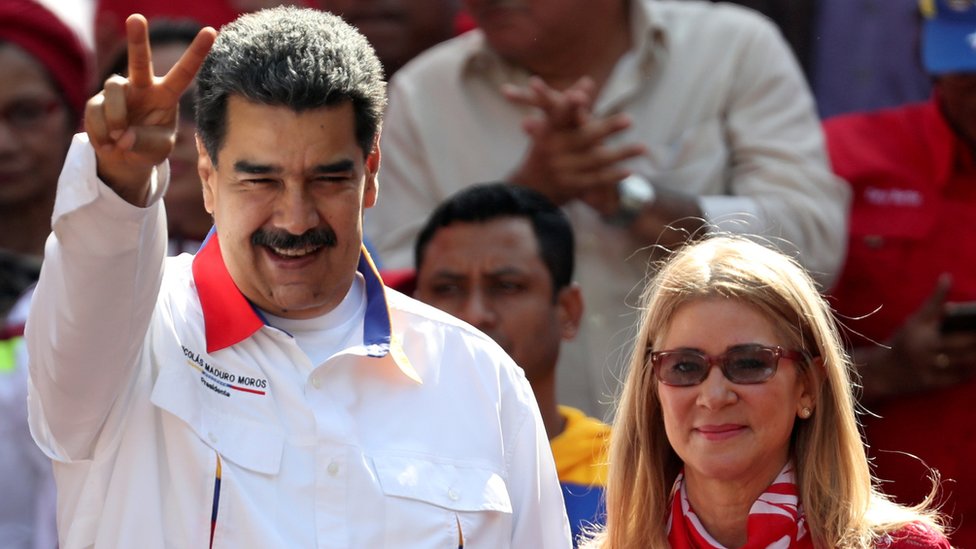 Nicolás Maduro y Cilia Flores.