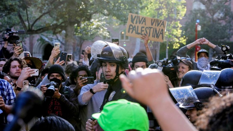 USC cancels grad ceremony as campus protests against Israels war in Gaza continue