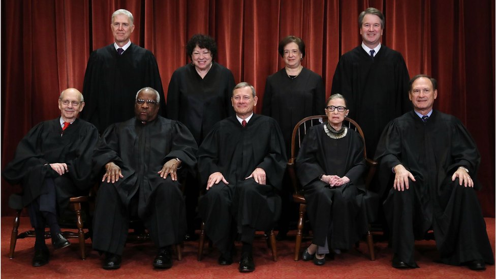 Фотография класса Верховного суда 2018 года, включая нового судью Бретта Кавано