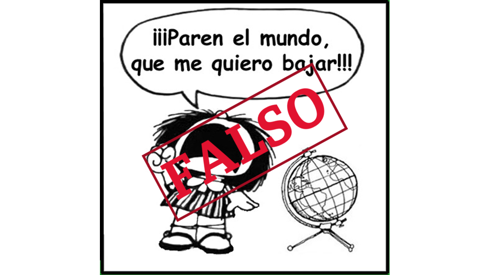 Viñeta de Mafalda falsa