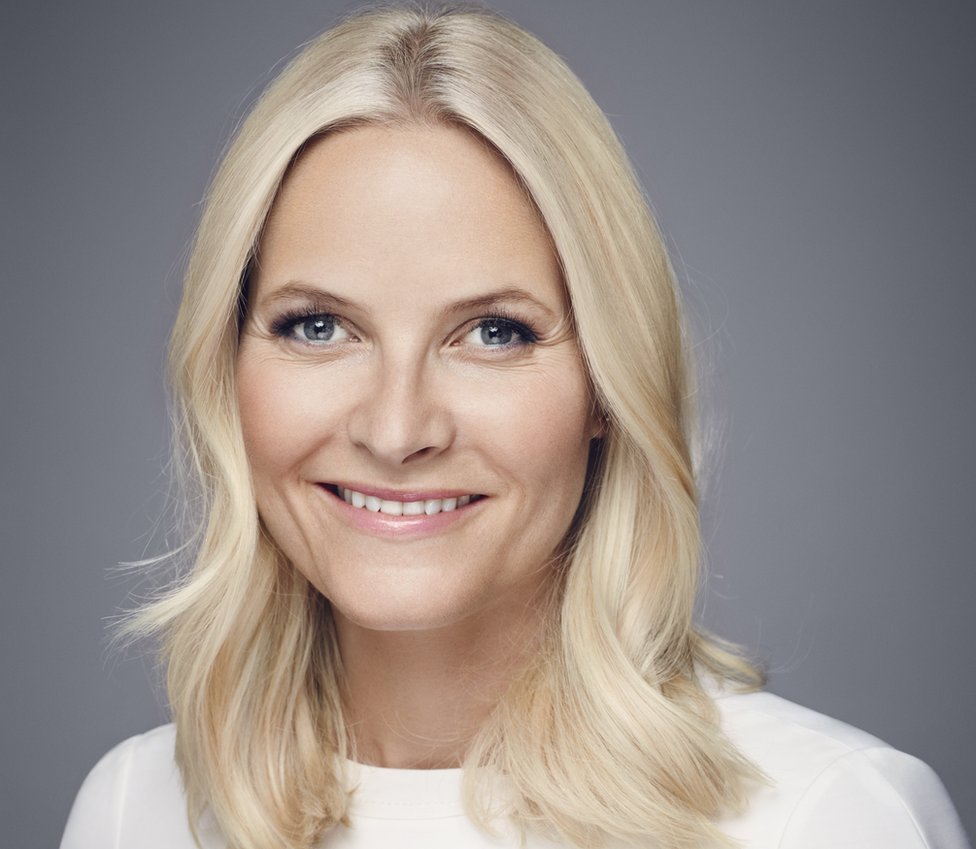 A headshot of Norway's Crown Princess Mette-Marit