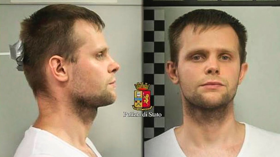 Lukasz Herba fue detenido por las autoridades en Italia poco después de que la modelo llegó al consulado británico en Milán. Lukasz Herba