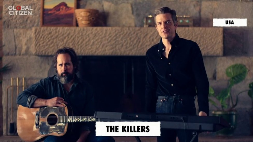 Ронни Ваннуччи (слева) и Брэндон Флауэрс из The Killers