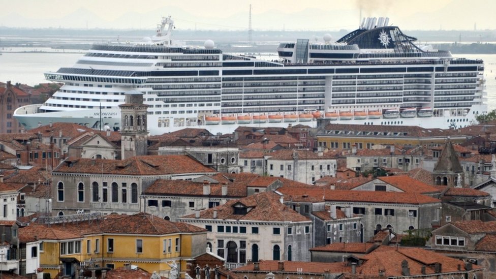 A cruise ship in Venice (file photo)