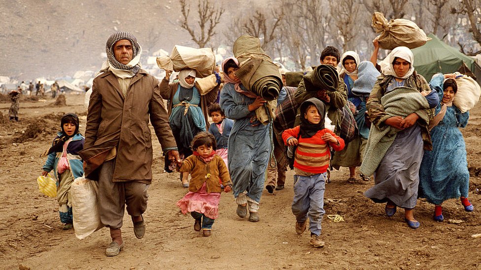 Refugiados kurdos.