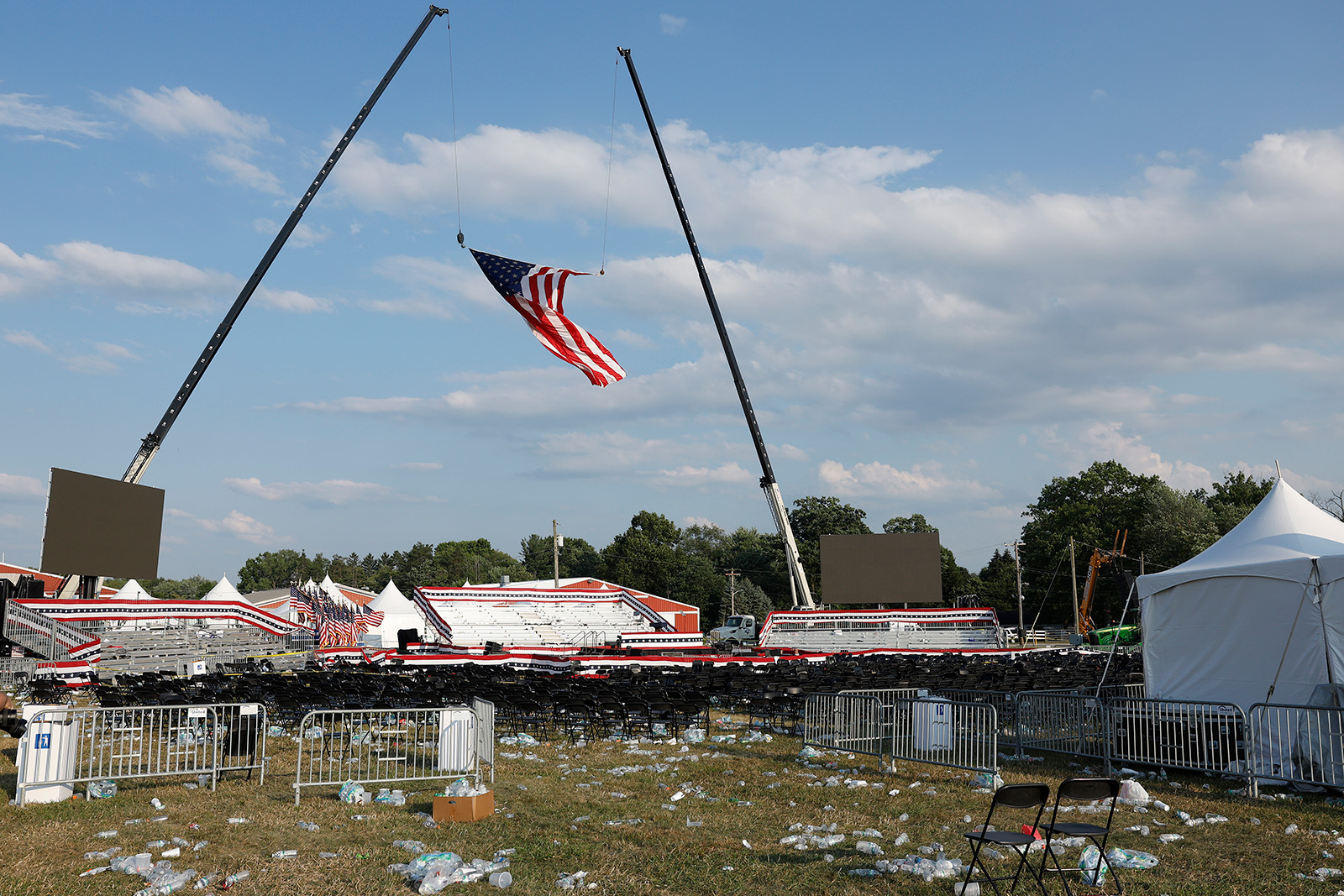 Rally site after shooting