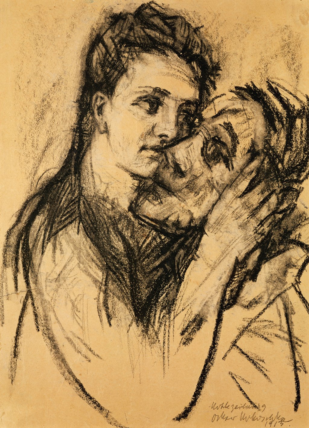 "Autorretrato con amante (Alma Mahler)", pintado por Oskar Kokoschka en 1913.