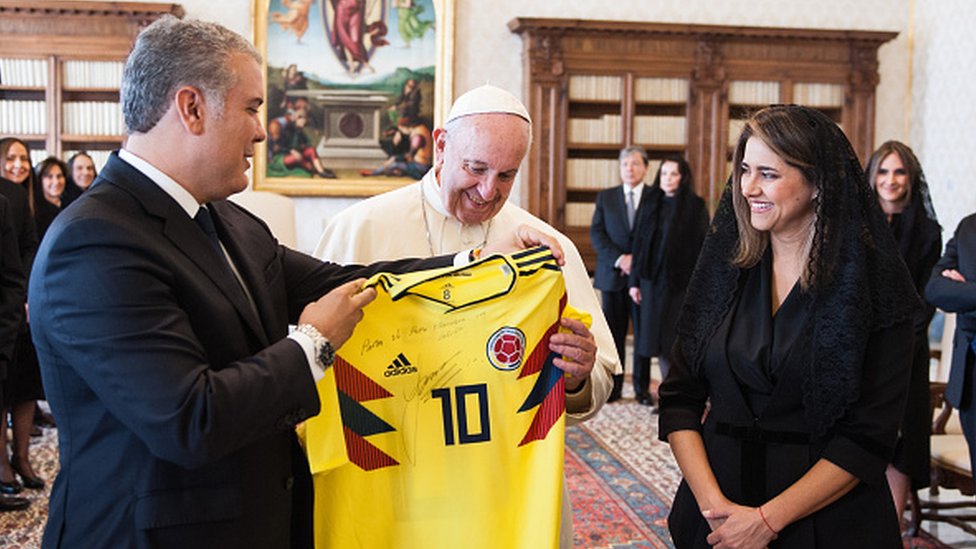 El presidente colombiano, Iván Duque, en el Vaticano