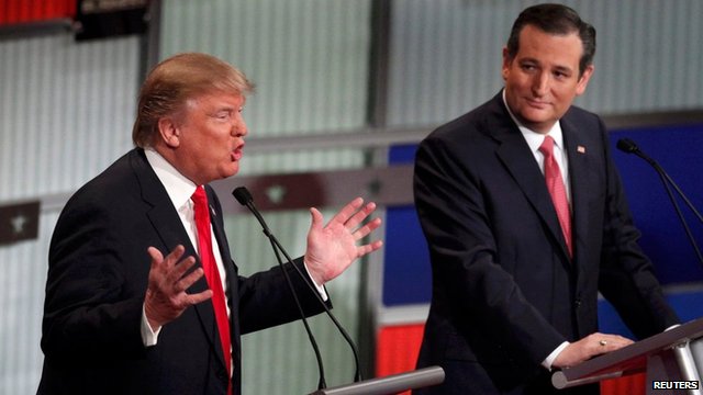 Donald Trump Clashes With Ted Cruz At Republican Debate - BBC News