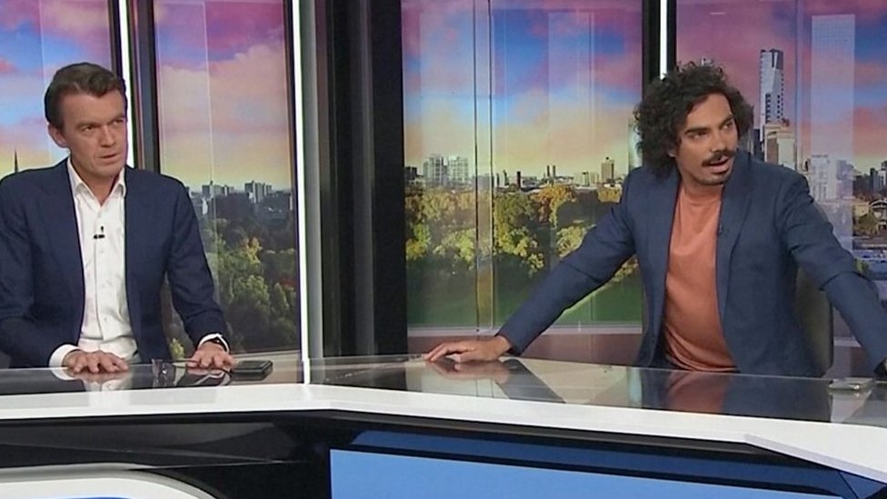 Melbourne earthquake: The moment Australian TV studio is shaken