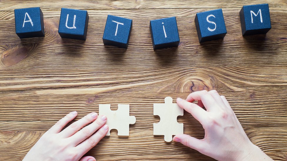 Деревянные кубики, обозначающие аутизм
