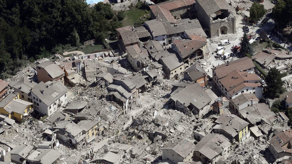 Ущерб от землетрясения в Аматриче (24 августа 2016 г.)