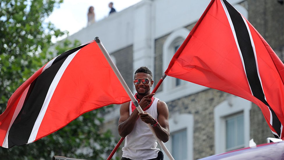 Bandera de Trinidad y Tobago.
