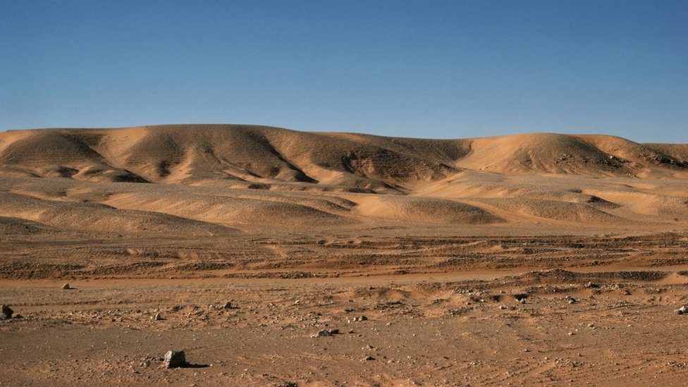 El desierto de Sahara en Ouargla, Argelia.