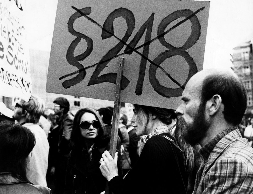 Protesta contra la ley que penaliza el aborto en Munich, 1972