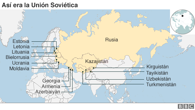Mapa de la Unión Soviética
