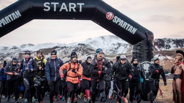 Starting point of the race in Iceland
