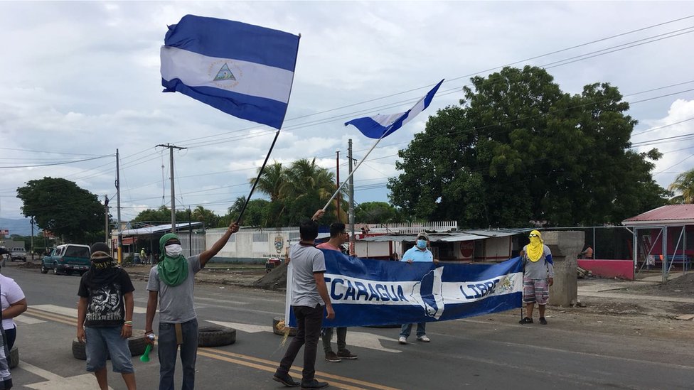 Manifestantes en Nicaragua