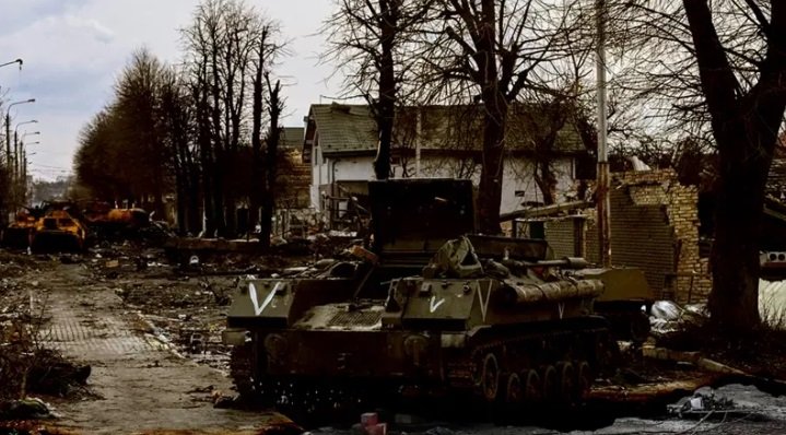 Ruska oklopna vozila uništena u Buči