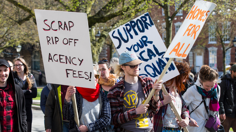 Протестующие в Бристольском университете