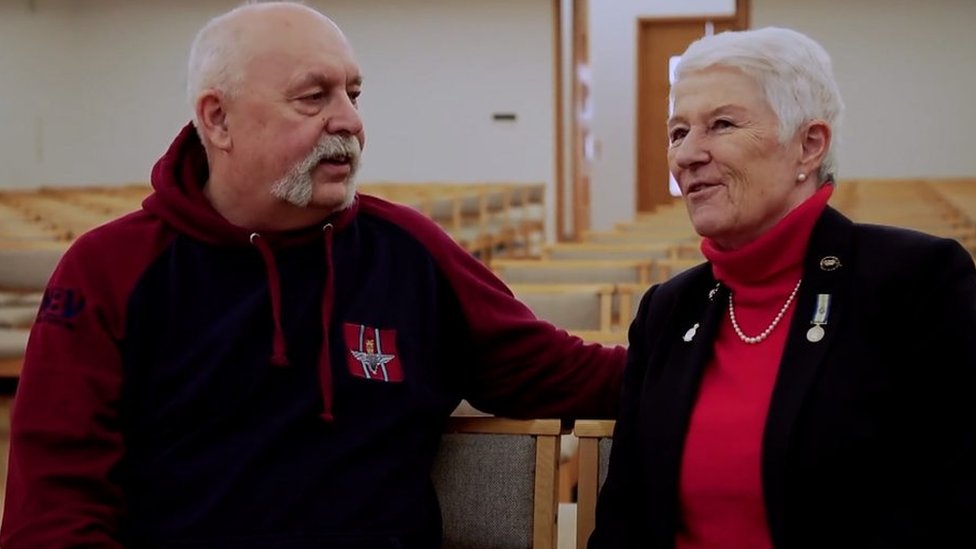 Falklands War: Injured veteran and nurse reunited after 40 years