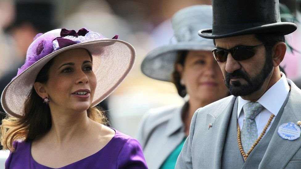 صورة للشيخ محمد بن راشد حاكم دبي، وزوجته السابقة، الأميرة هيا بنت الحسين، عام 2011