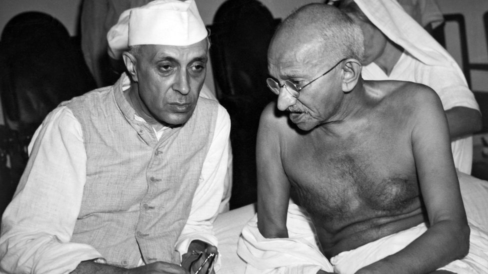 Nehru y Ghandi en 1946.