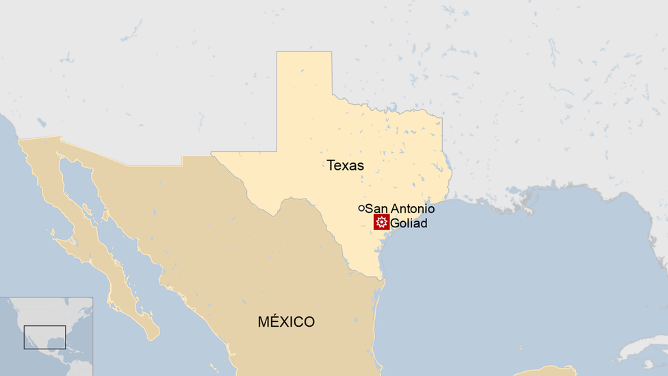 Mapa de Texas y México