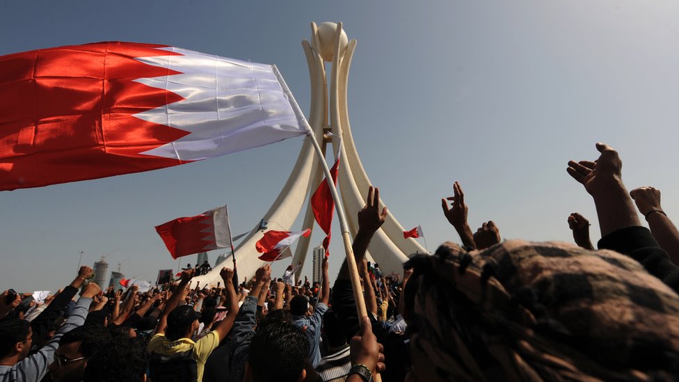 جانب من احتجاجات دوار اللؤلؤة بالمنامة في شباط/فبراير 2011