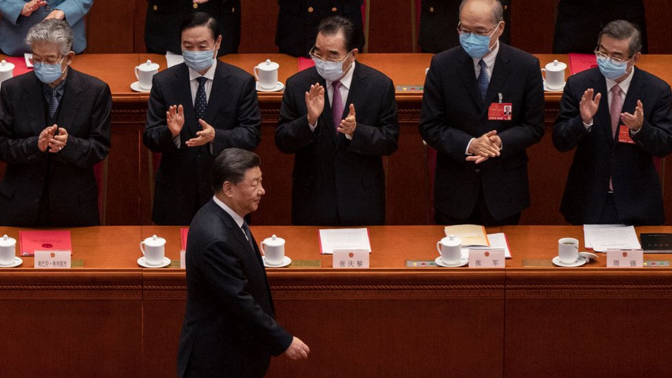 El líder chino Xi Jinping en la asamblea del país.