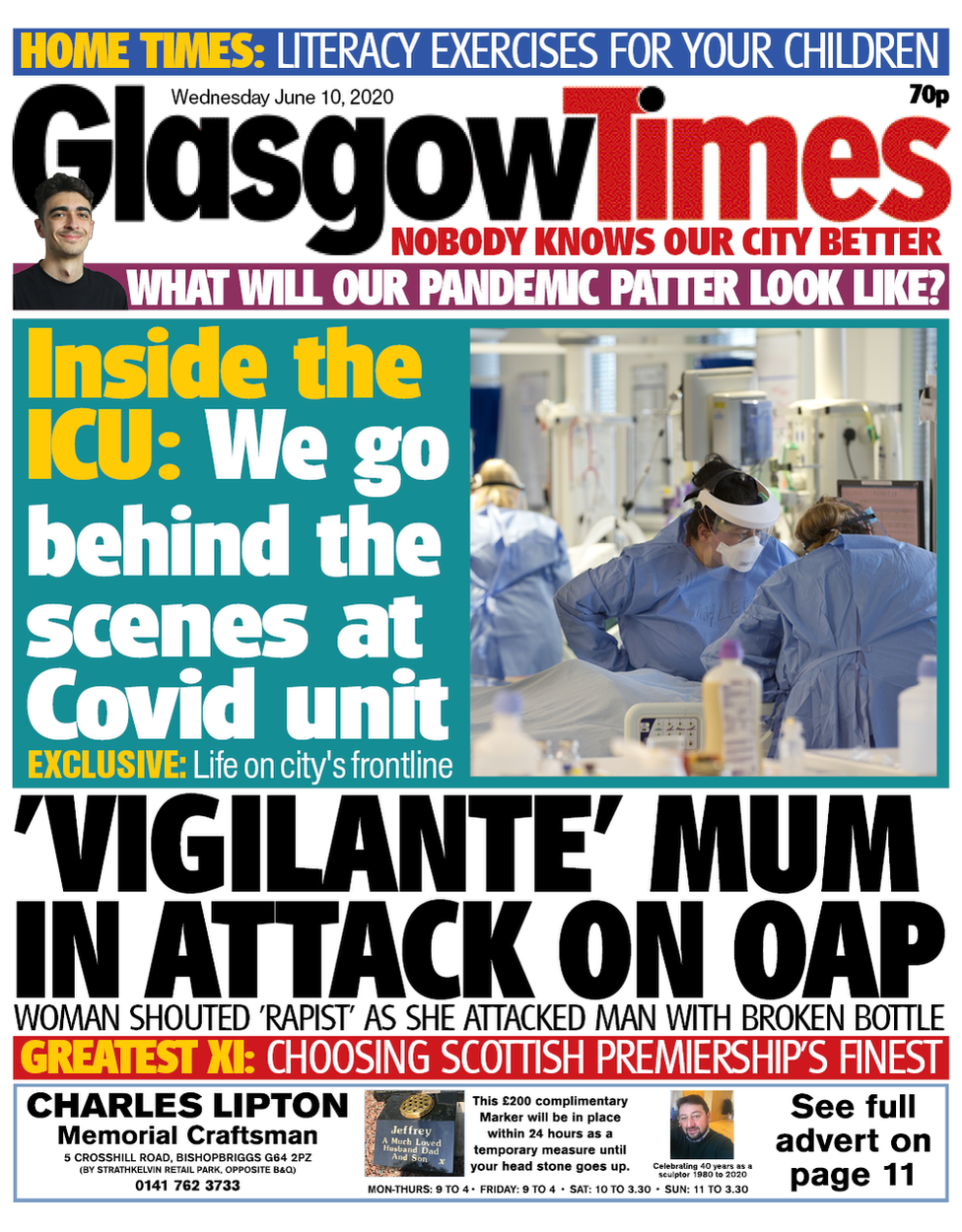 Scotland's papers 'Covid came in February' and statues could topple