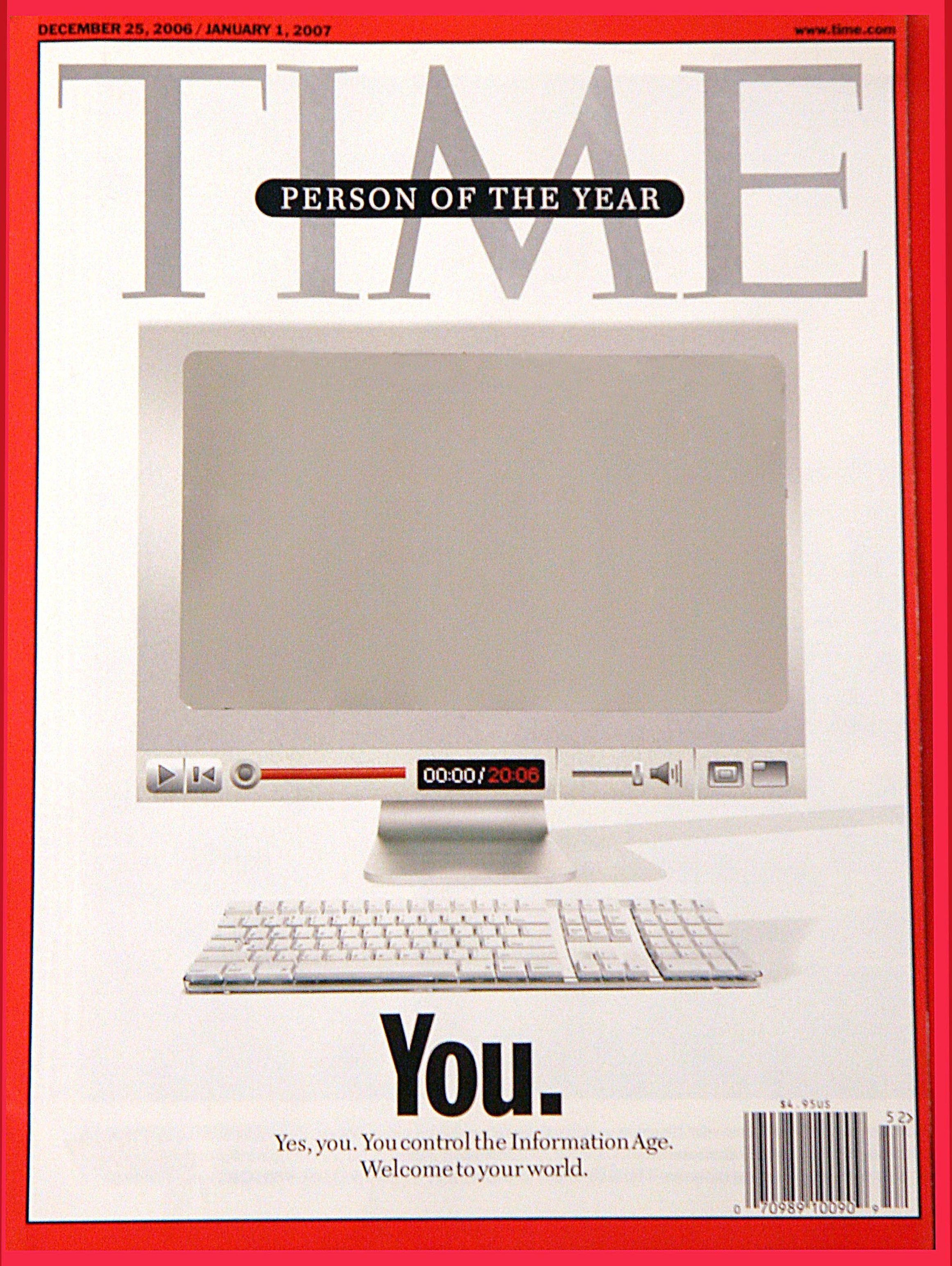 Обложка Time Person of the Year 2006 года - «You», отражающая важность пользовательского интернет-контента