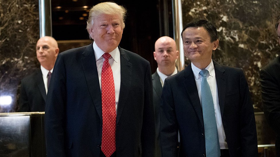 Jack Ma y Trump.