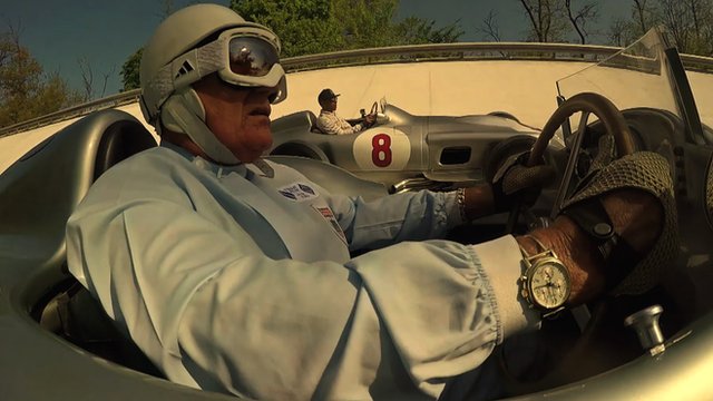 Lewis Hamilton and Sir Stirling Moss take on Monza