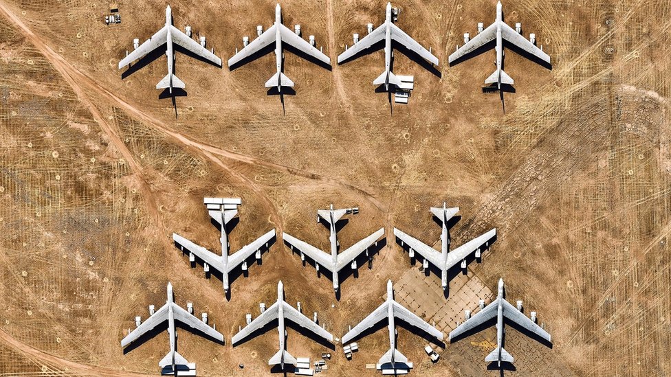 世界最大「飛機墳場」：美國亞利桑那州戴維斯—蒙森空軍基地（資料圖片）