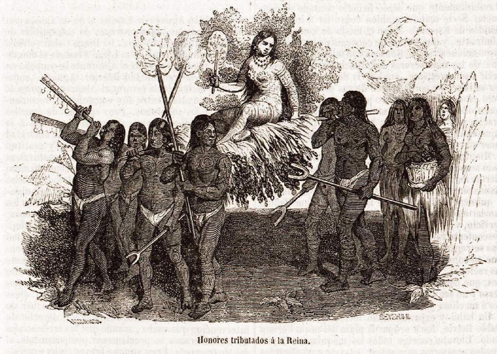 Ilustración de "Vida y viajes de Cristóbal Colón" de Washington Irving.