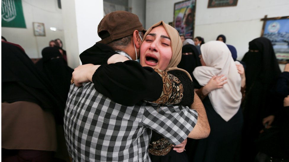 Funeral por una víctima palestina