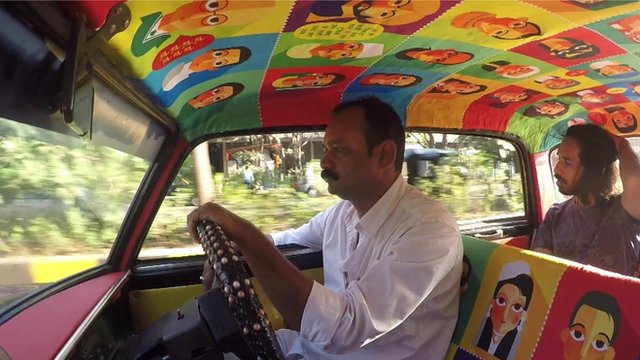 A taxi driver in Mumbai